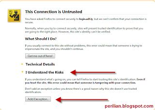 Cara Mengatasi This Connection Is Untrusted Pada Browser Mozilla