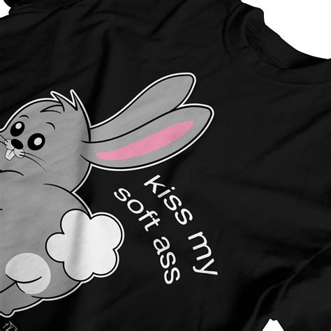 Tee Mens Kiss My Soft Ass Bunny T Shirt EBay