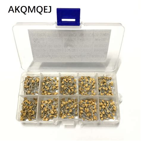 500pcs 10Value 50V Multilayer Monolithic Ceramic Capacitors Mixed Box