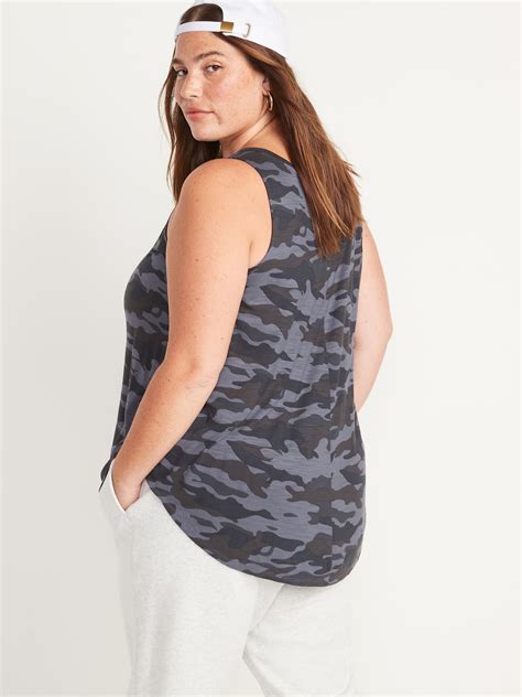 Luxe Printed High Neck Tank Top For Women Old Navy