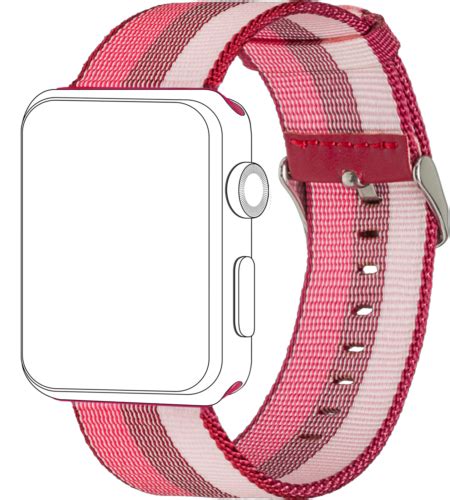 Topp Armband Apple Watch 42 44 Mm Nylon Berry Wasserresistent