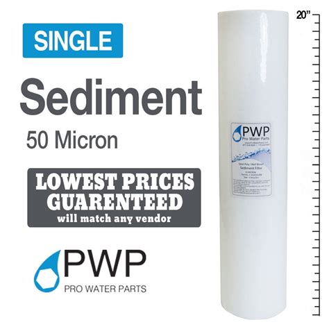 Single 50 Micron 20x45 Sediment Water Filter Melt Blown Spun Poly Ro