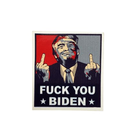 Fuck You Biden Trump Middle Finger Mini Sticker Trump Superstore