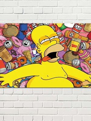 Placa Decorativa Homer Simpson Guitarrista A5 Compre Produtos