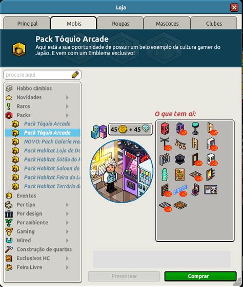 Retorno Pack Tóquio Arcade Habblindados Um novo conceito de diversão