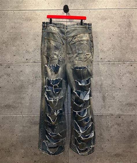 Balenciaga Balenciaga Super Destroyed Baggy Pants Denim Grailed