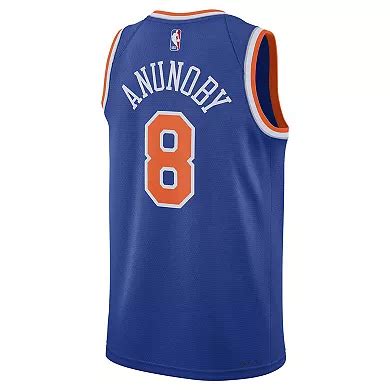 Unisex Nike OG Anunoby Blue New York Knicks Swingman Jersey - Icon Edition