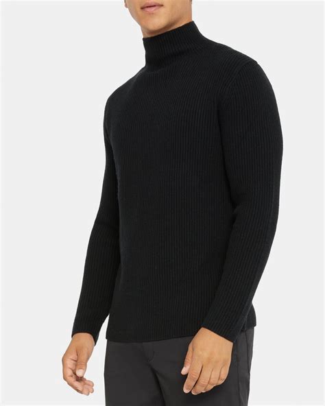 Wool Cashmere Ribbed Turtleneck Theory Outlet