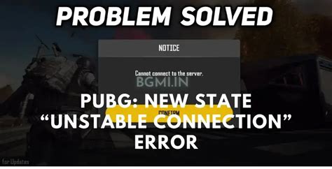 How To Fix Pubg New State Unable To Connect To Server Bgmi