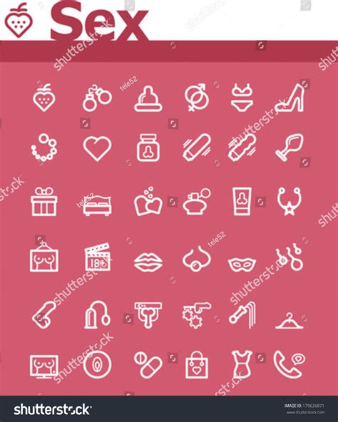 Vector Sex Icon Set Stock Vector 179626871 Shutterstock