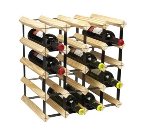 CKB LTD Wood Metal Wine Rack Stackable Holds 20 Bottles