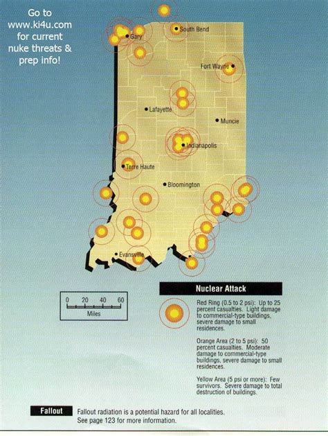 Nuclear War Fallout Shelter Survival Info For Indiana With Fema Target Maps