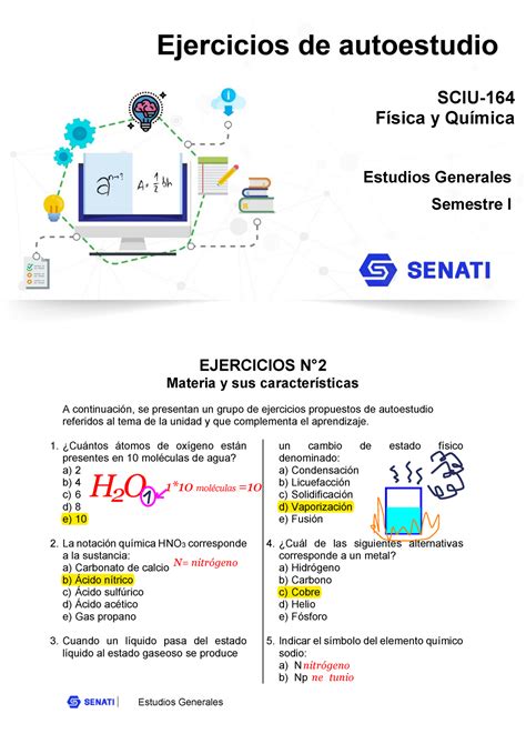 Ejercicio De Autoestudio Semana Q Y F F Sica Y Qu Mica Estudios