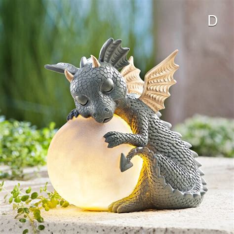 Dragon Garden Decoration 16cm Resin Outdoor Statue - Digital Zakka