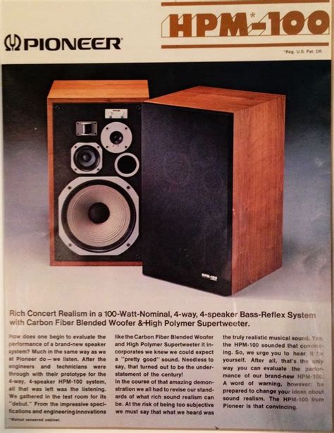 Pioneer Hpm Vintage Speakers Audio Classic