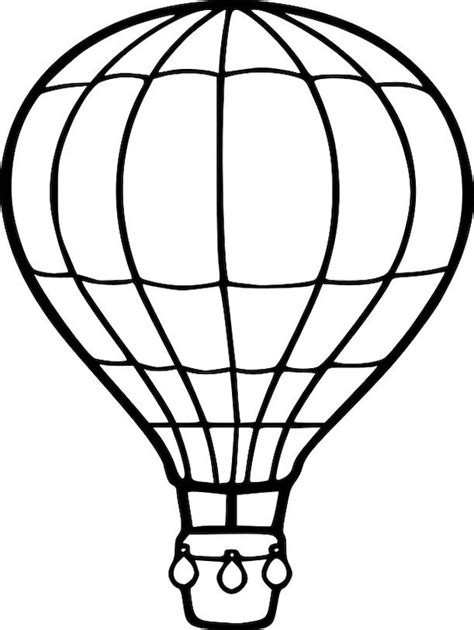 Hot Air Balloon Outline Svg Cut File Etsy Uk