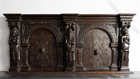 Antiques Atlas James I Carved Oak Overmantle England C 1603