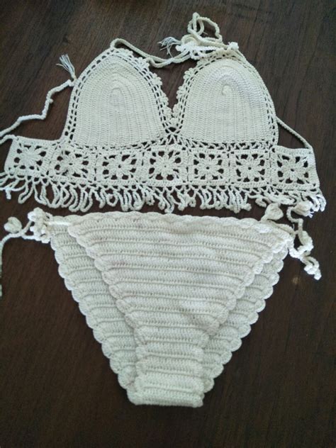 Crochet Bikini Set Women S Fashion Swimwear Bikinis Swimsuits On Carousell