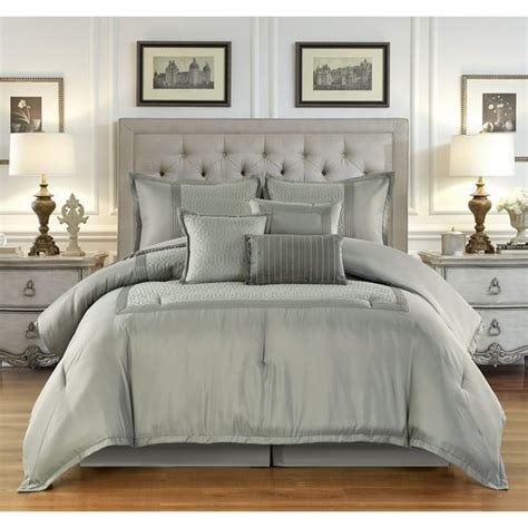 Lanco Courtney 7 Piece Comforter Set Grey California King