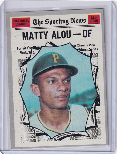 1970 Topps Baseball 460 Matty Alou Pittsburgh Pirates AS EBay