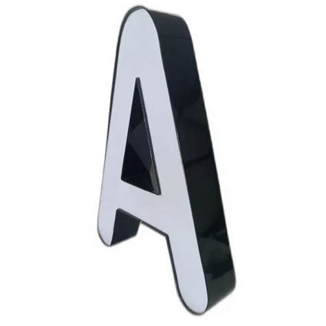 Outdoor White And Black Acrylic 3d Letters Sign Board Led Sign Board