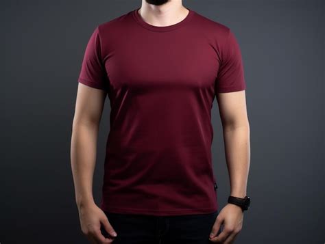 Premium Photo | Maroon shirt mockup for man