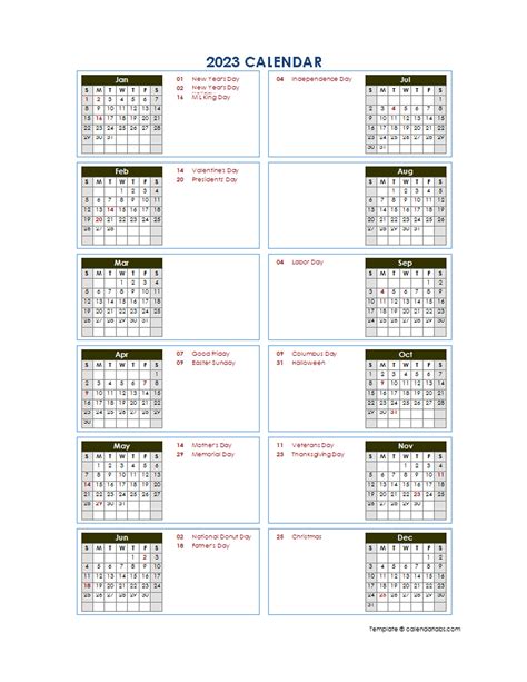 2023 Calendar Templates And Images 2023 Monthly Calendar Template