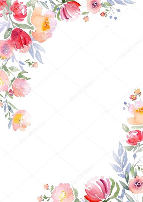 Watercolor Roses Card Template Stock Illustration By ©yaskii 71715353