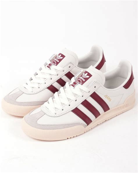 The Adidas Jeans Trainer Arrives In Chalk White Burgundy S Casual