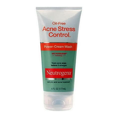 Neutrogena Oil Free Acne Stress Control Power Cream Face Wash 6 Oz 2