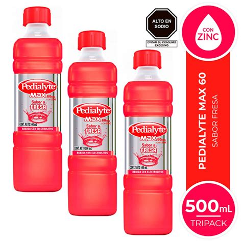 Pack Pedialyte Max Sabor Fresa Ml Mifarma