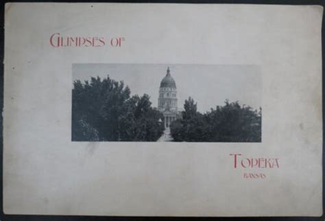 Glimpses Of Topeka Kansas Vintage Picture Book Throop Hotel Railway