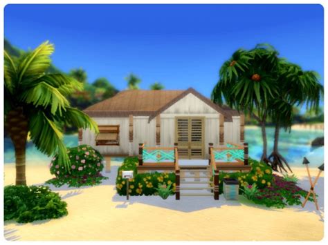 The Sims Resource Tropical Beach House By Mini Simmer • Sims 4 Downloads