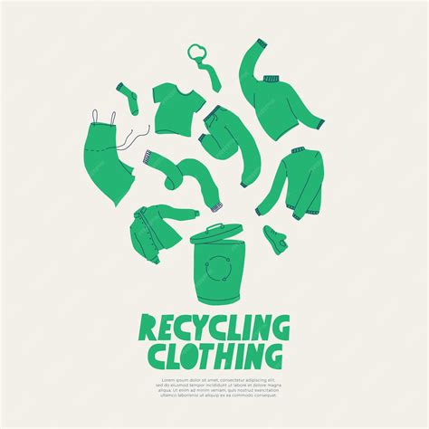 premium vector clothing recycling  poster calling   recycling
