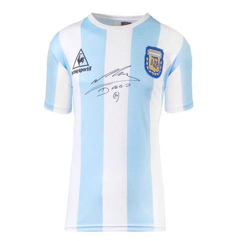 Diego Maradona Signed Shirt 1986 Home Genuine Signed Sports