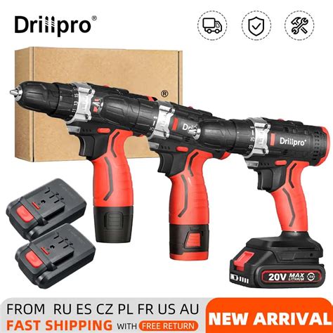 Drillpro Perceuse Sans Fil V V V Tournevis Lectrique Mandrin