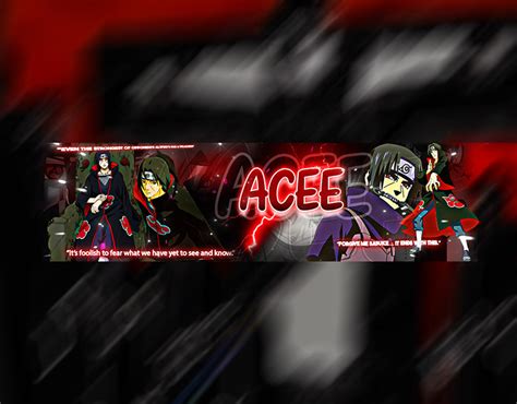 Itachi Youtube Banner Behance