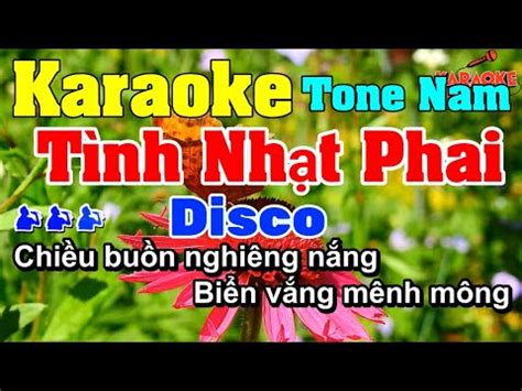 Tình Nhạt Phai Karaoke Tone Nam Nhạc Sống Disco Remix Beat Hay