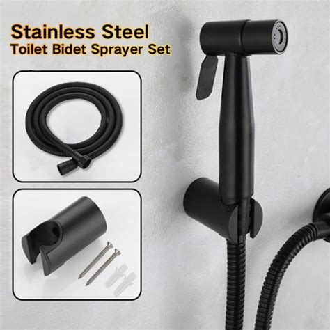 Stainless Steel Bidet Spray Set Hand Bidet Two Way Tap Faucet Bathroom