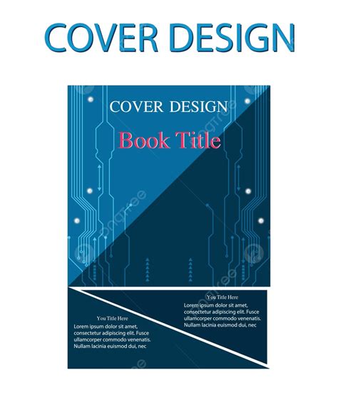 Book Cover Design Circuit Template Blue Leaflet Book Vector Blue Leaflet Book Png And Vector