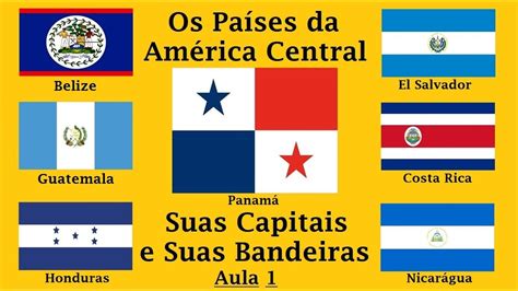 Bandeiras Dos Paises Da America Central - EDUKITA