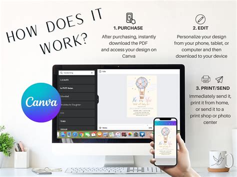 Hot Air Balloon Gender Reveal Invitation Teddy Bear Gender Etsy