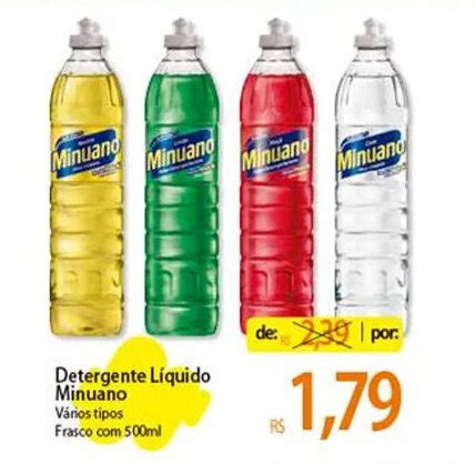 Detergente L Quido Minuano V Rios Tipos Frasco Ml Oferta Na Atacad O