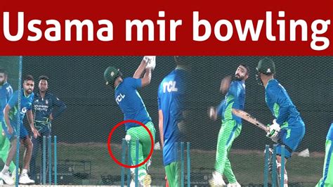 Usama Mir Bowling With Babar Azam At Nets Youtube