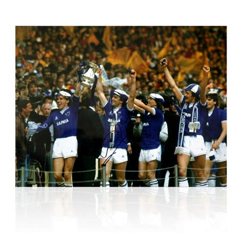 Kevin Ratcliffe Signed Everton Photo 1984 FA Cup Genuine Signed