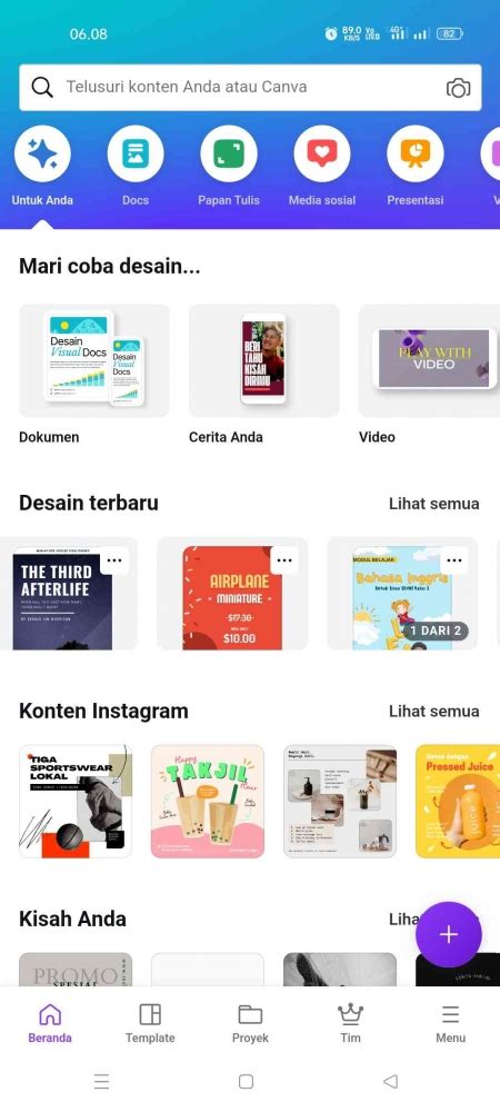 Cara Menggunakan Aplikasi Canva Halaman 1