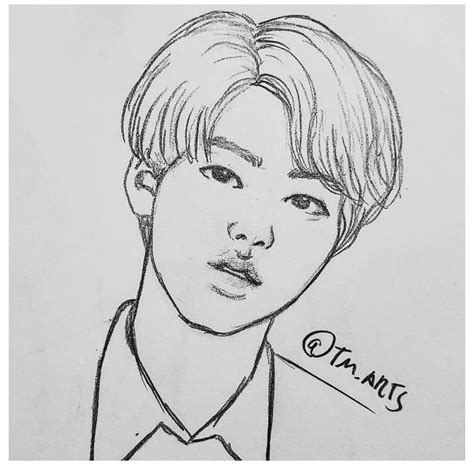 Bts Drawings Cute Easy - The New Art