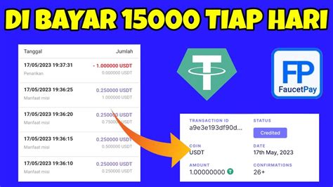 DI BAYAR 15000 TIAP HARI GRATIS 6 USDT UNTUK MODAL PENGHASIL USDT