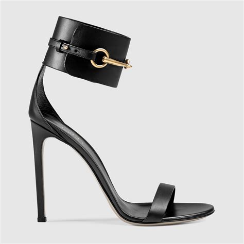 Gucci Women Ankle Strap Leather Sandal 319587a3n001000