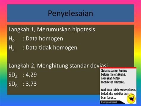 Uji Homogenitas Varians Ppt